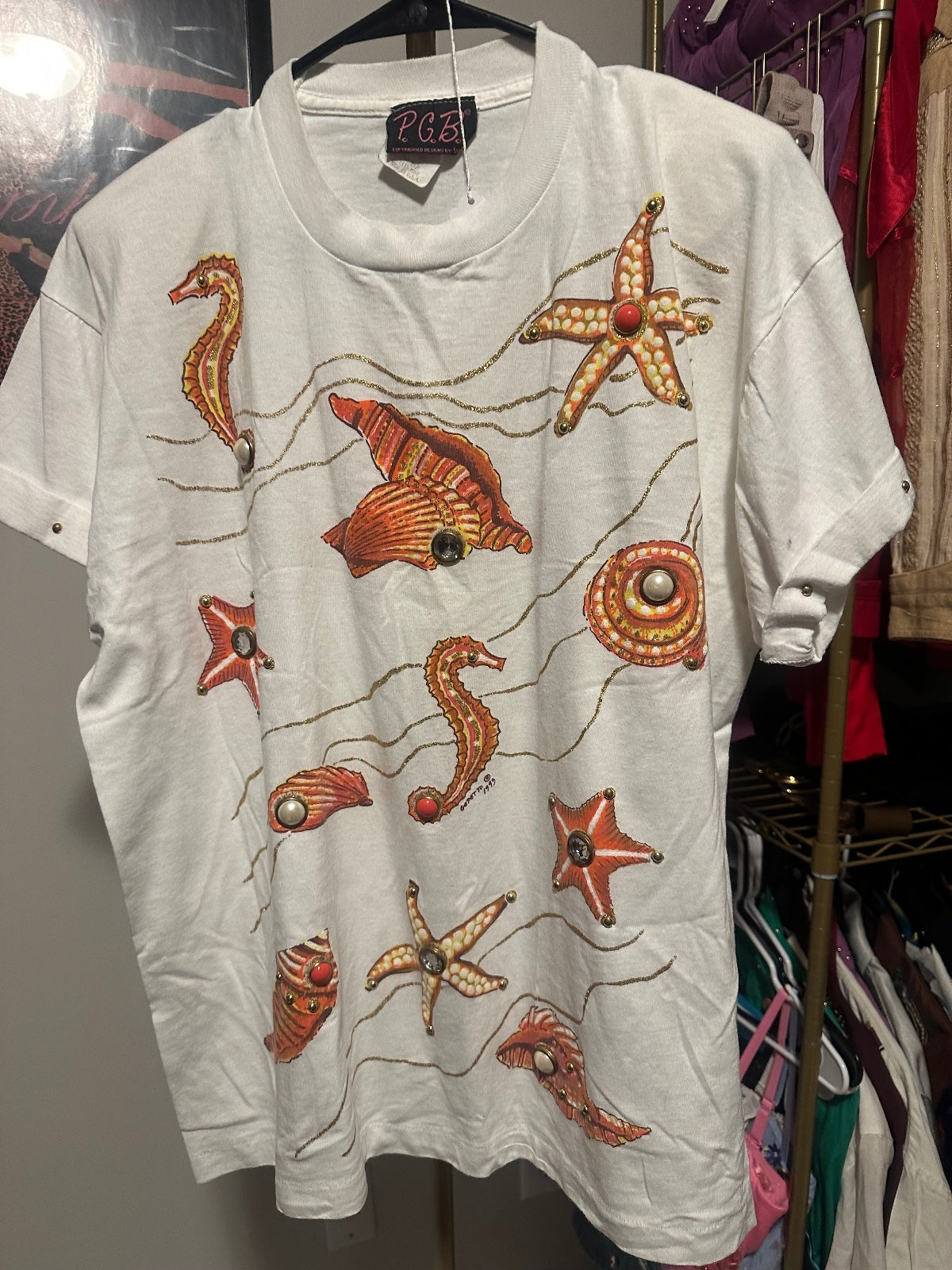 Vintage Embellished Under-the-Sea T-Shirt