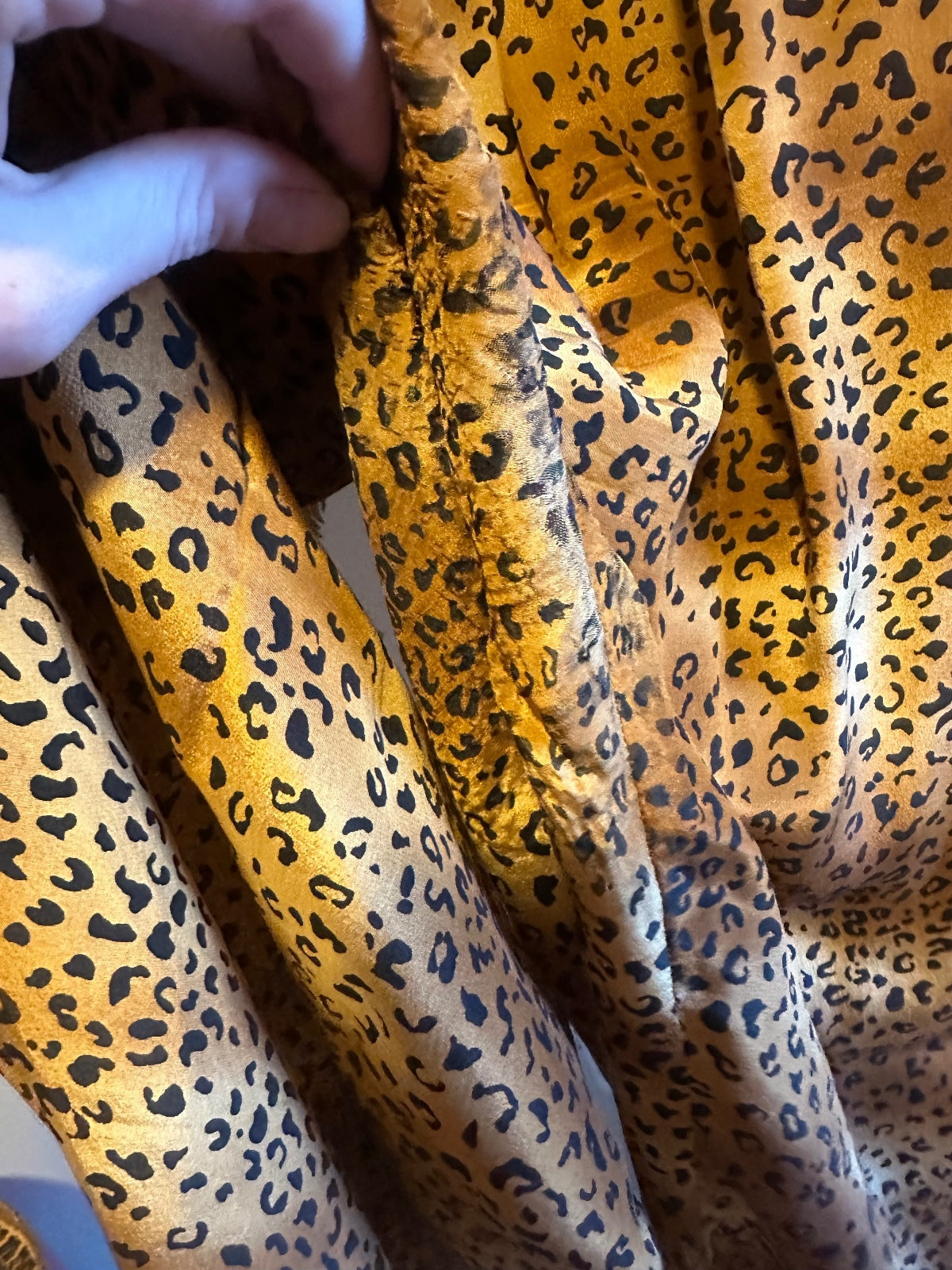 Diane Gilman Silk Vintage Leopard Print Two-Piece Set