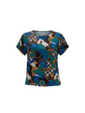 Vintage Silk Equestrian Print Blouse