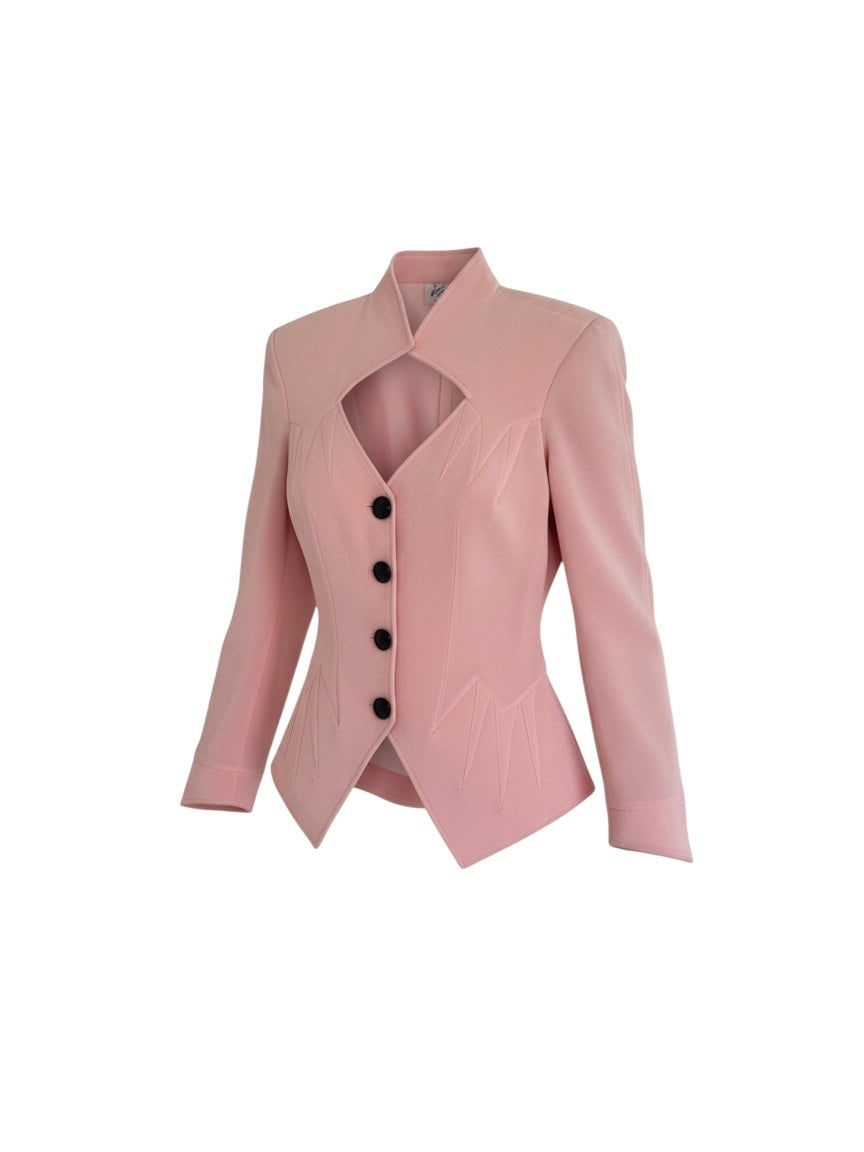 Lillie Rubin Muegler Style Pink Structured Jacket