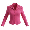 Vintage IIF Hot Pink Embellished Fitted Top