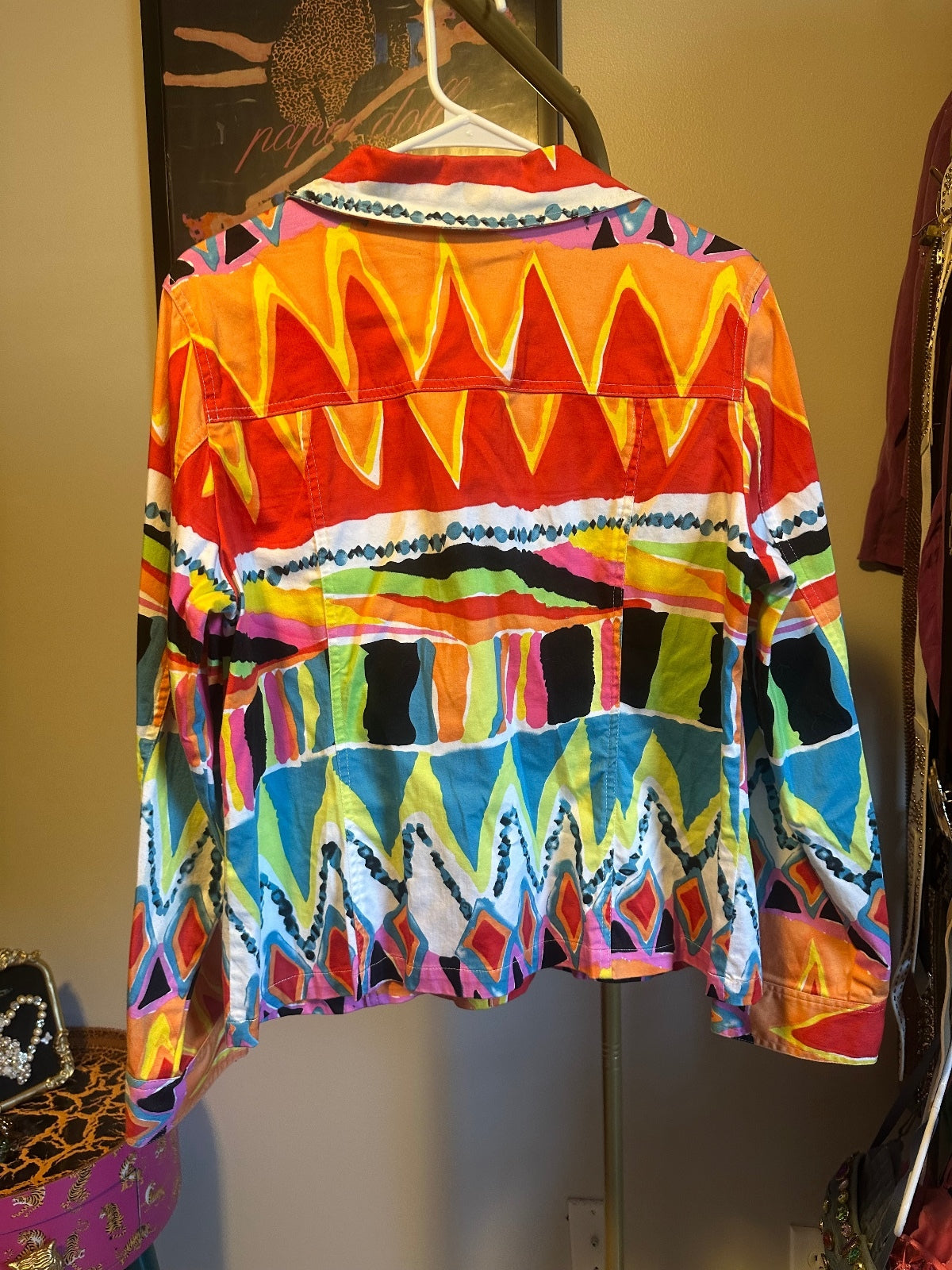 Berek Multicolor Geometric Abstract Statement Jacket
