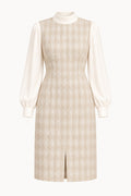 1970s Cream Layered-Look Dress