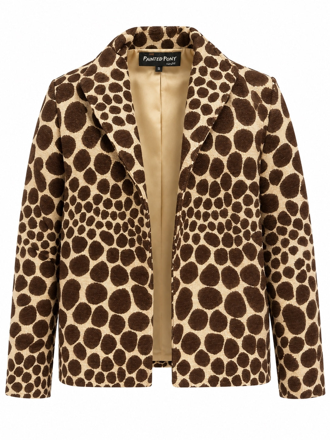 Vintage Painted Pony Giraffe Print Blazer