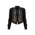 IIF Black & Gold Embellished Cropped Jacket