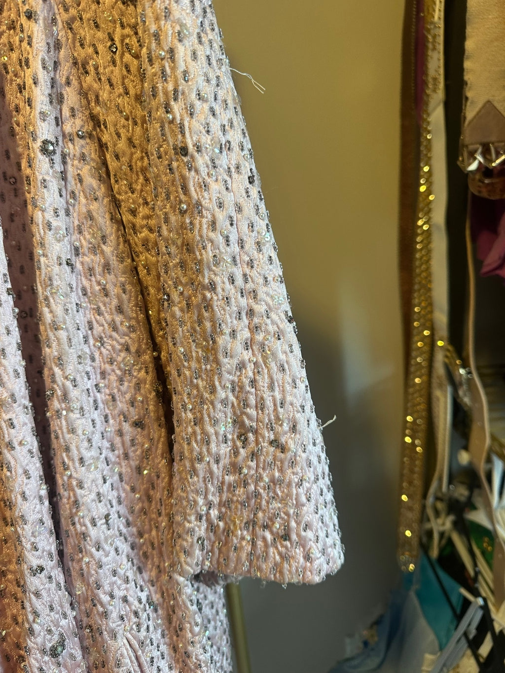 1960s Couture Beaded Jewel Encrusted Coat