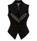 Vintage Karen Okada for David Howard Studded Leather Vest