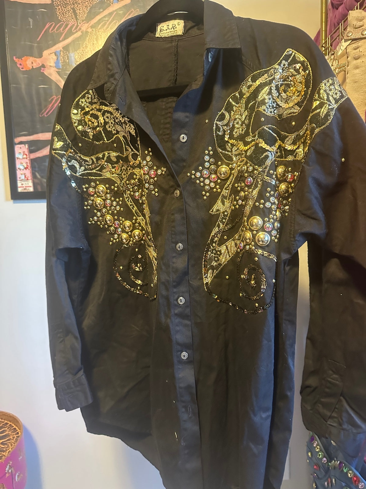 Vintage G.A.R. Embellished Statement Shirt