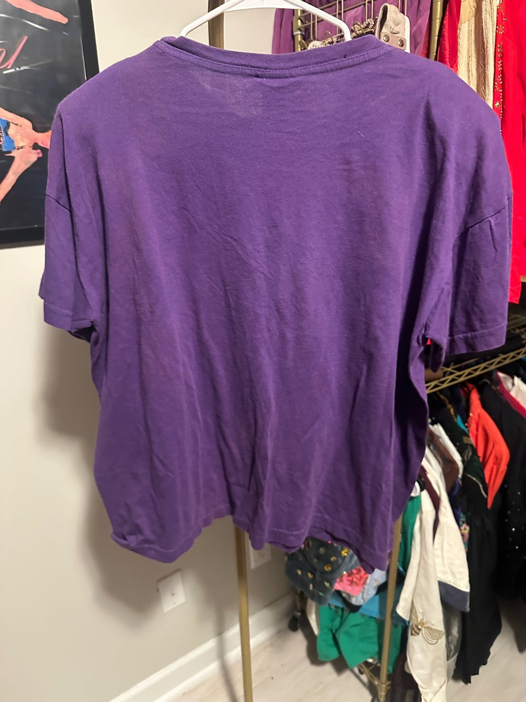 Vintage Purple Jewel Embellished Statement T-Shirt