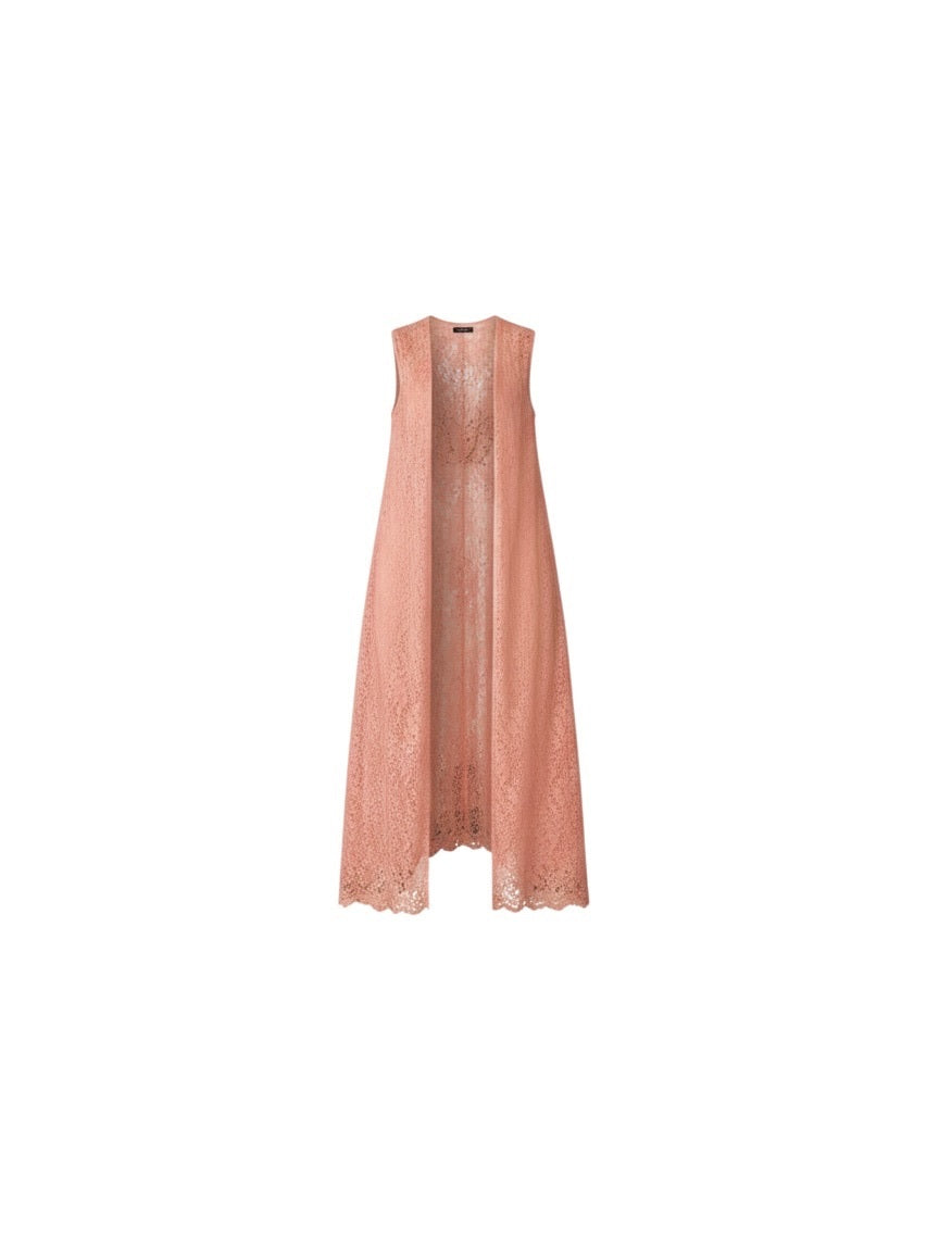 1970s Pink Lace Duster Vest