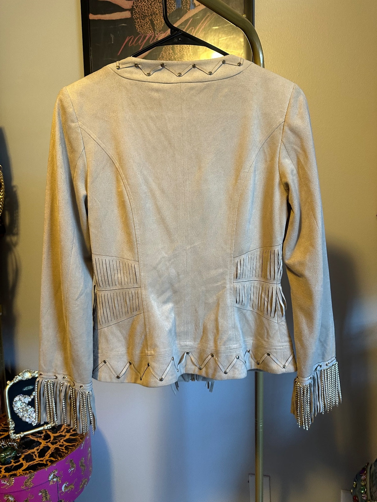 Vintage Cache Tan Fringe Western Jacket