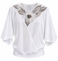 Lillie Rubin Vintage Embellished Floral Dolman Top