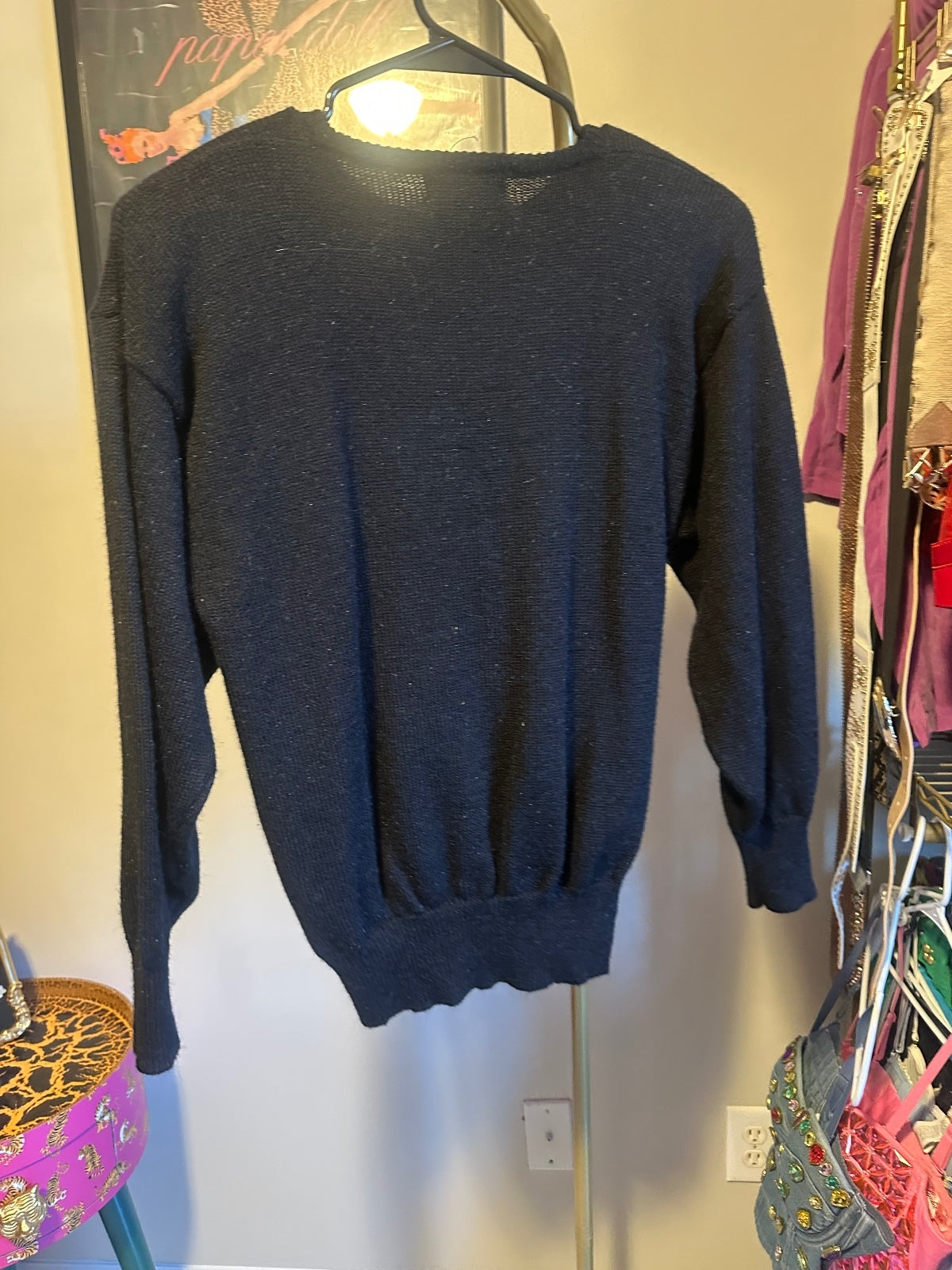Black Gold & Silver Embellished Statement Sweater