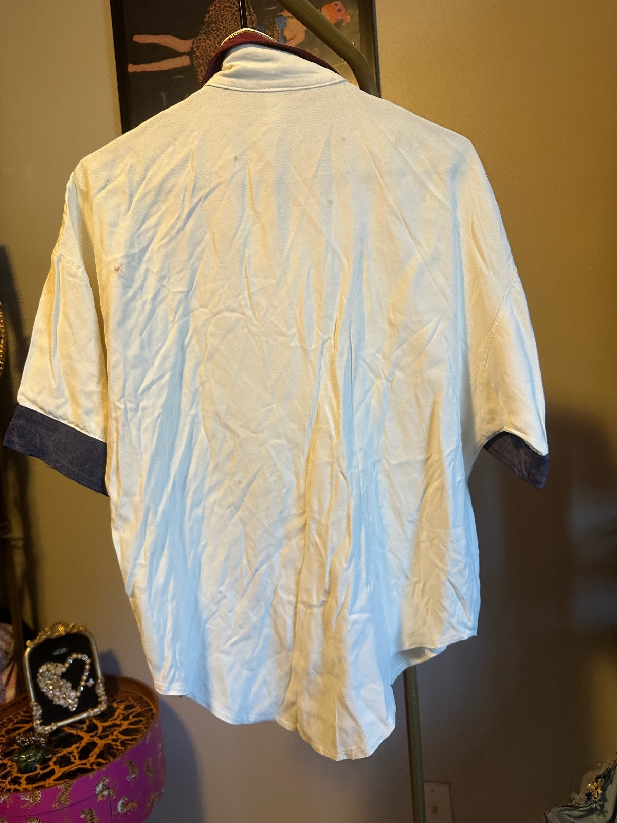 Vintage IIF Military-Inspired Embellished Blouse