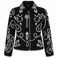Vintage Michael Simon Embellished Black Knit Jacket
