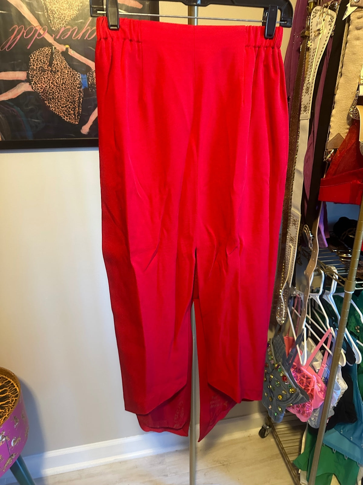 Cache x Criscione Red Rhinestone Skirt Suit
