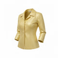 Carlisle Yellow Silk Fitted Statement Jacket