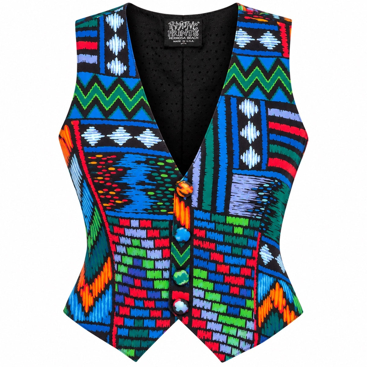 Vintage Rhythm Knits Geometric Vest