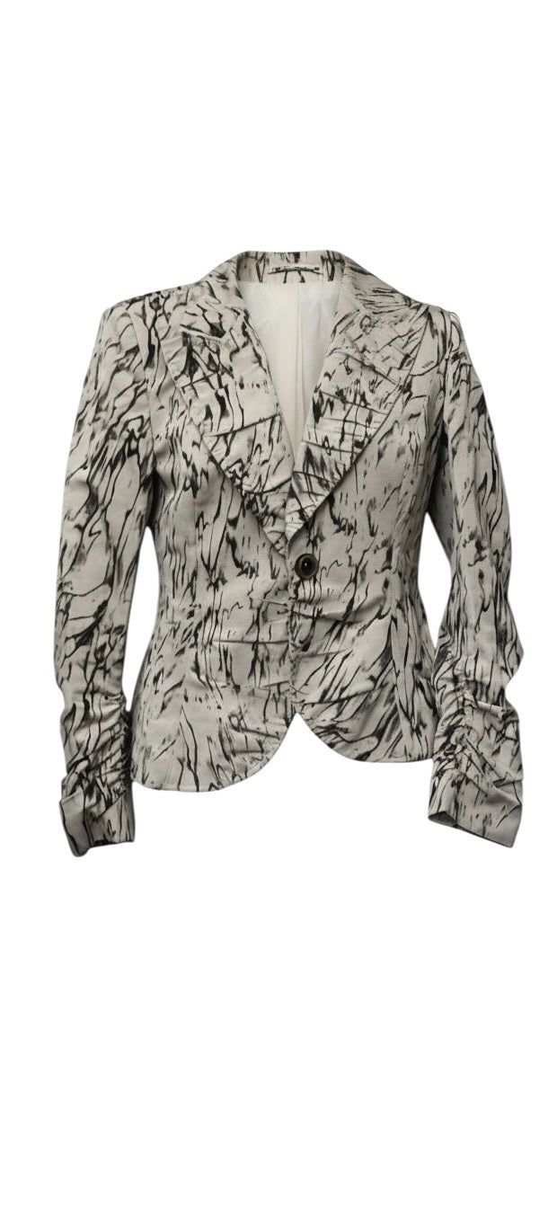 Escada Vintage Abstract Print Statement Blazer