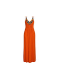 Vintage Cache Orange Embellished Maxi Dress