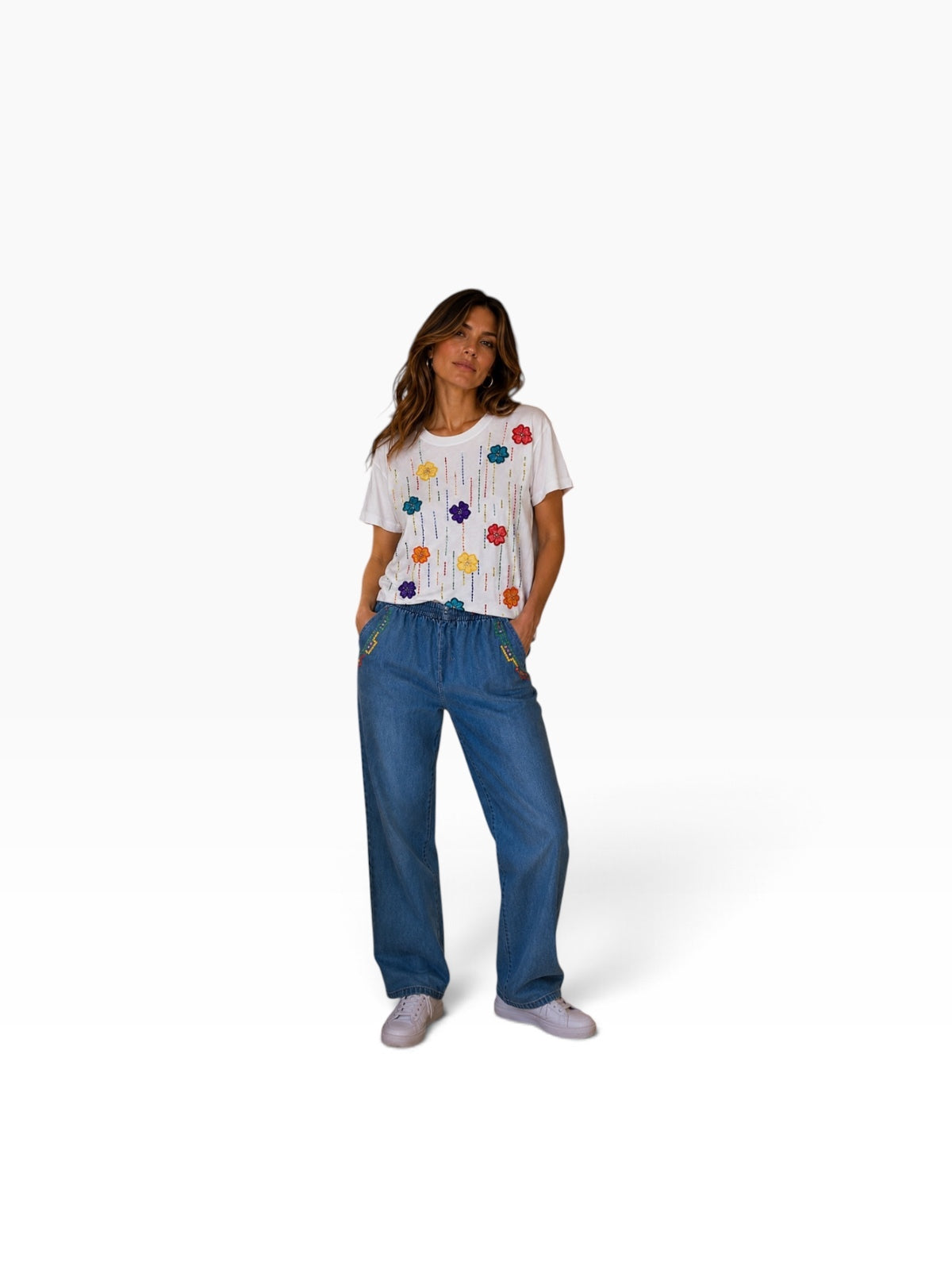 Vintage 80s Embellished Denim Jeans