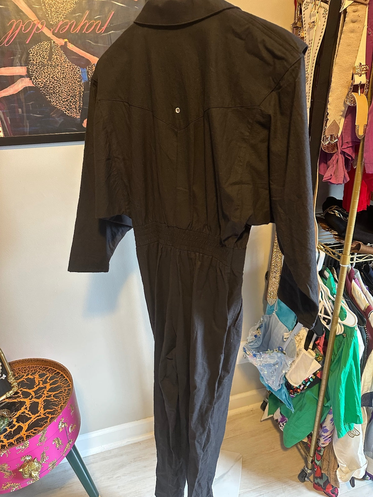 Vintage IIF Black Embellished Western Jumpsuit