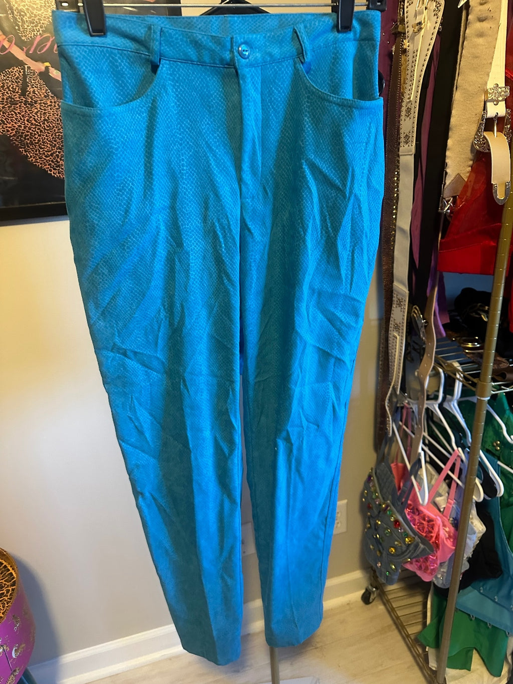 Vintage Cache Teal Two-Piece Vest & Pants Set