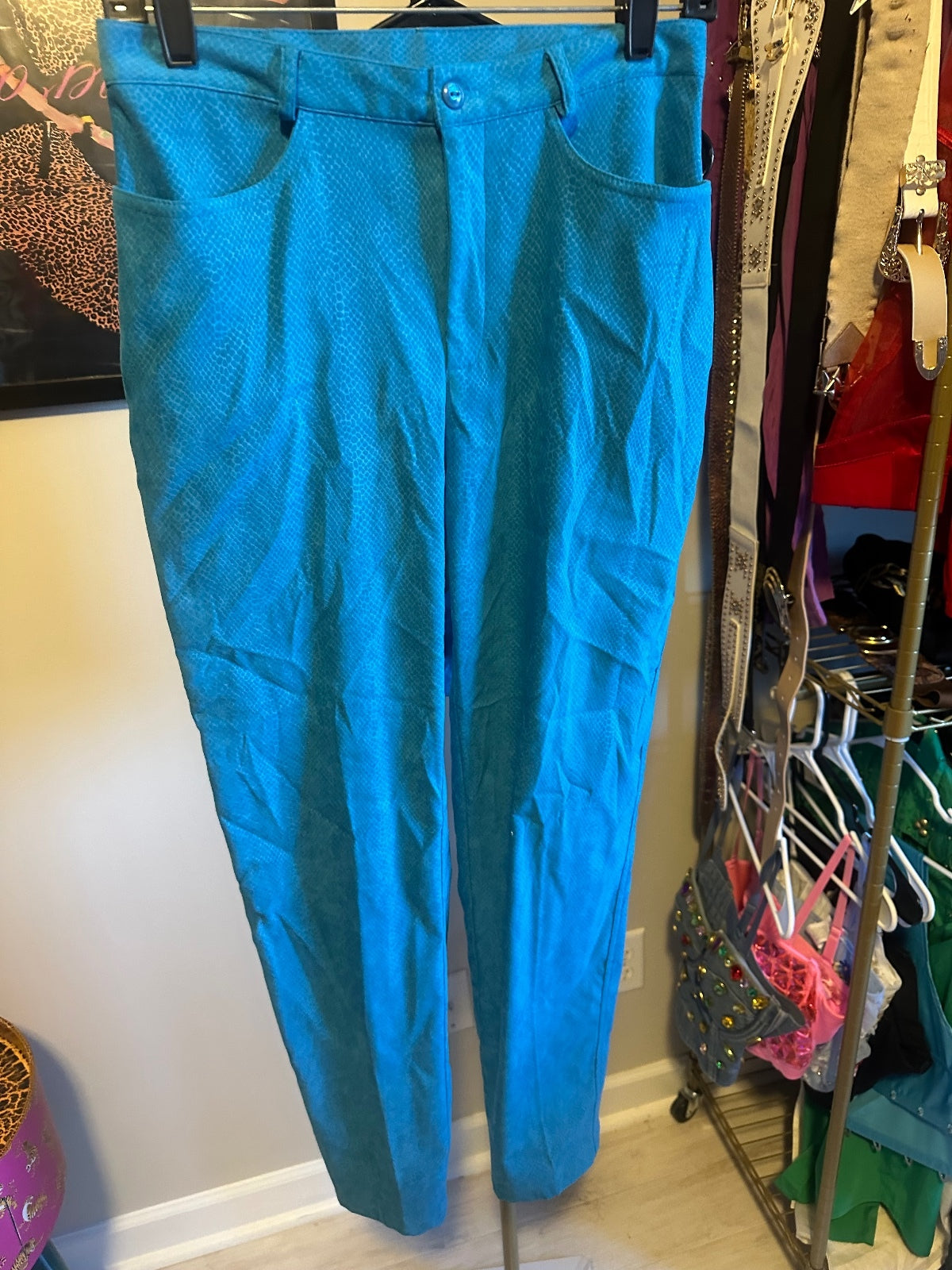 Vintage Cache Teal Two-Piece Vest & Pants Set
