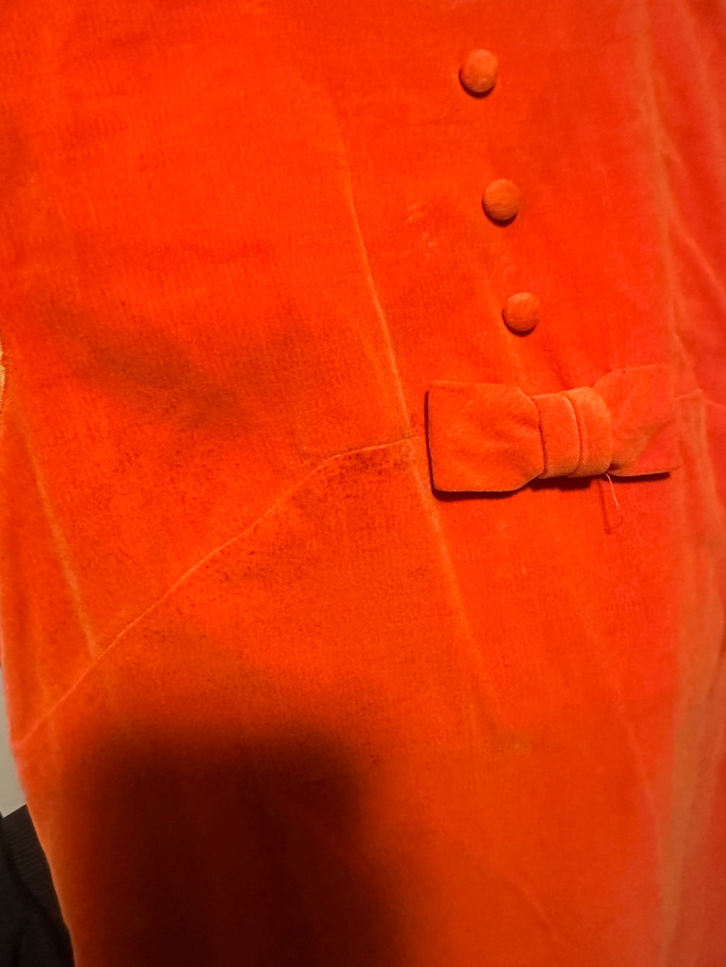 1960s Orange Mod Shift Dress