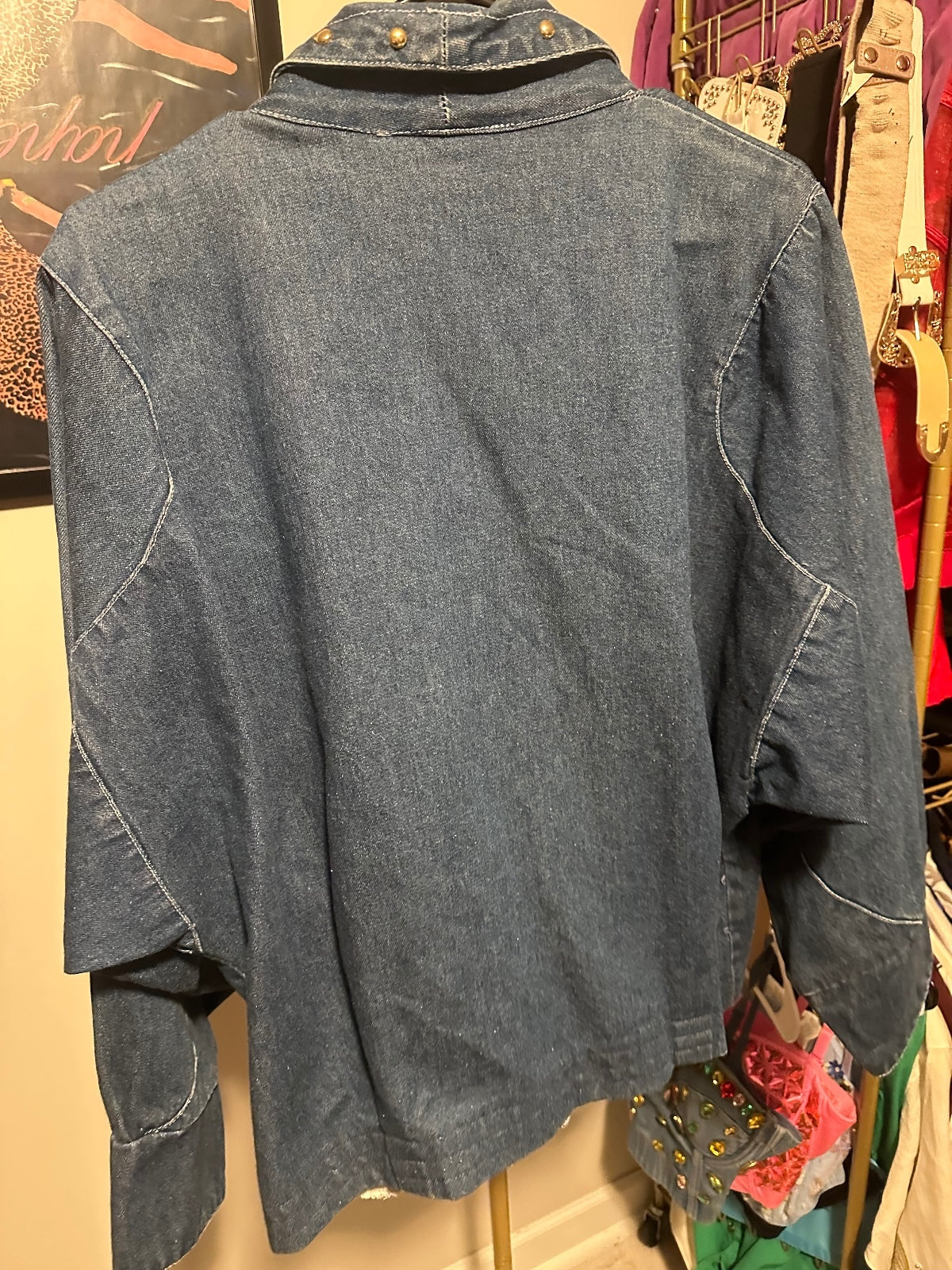 Vintage Embellished Denim Statement Jacket
