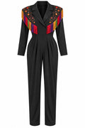 Vintage Cache Embellished Fringe Jumpsuit