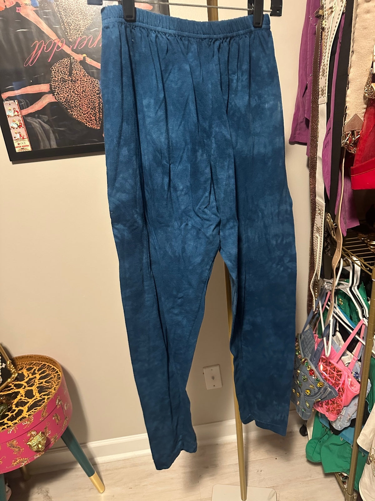 Vintage Blue Star Embellished Top & Pants Set