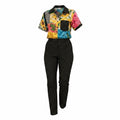 Vintage Cache Floral Patchwork & Polka Dot Jumpsuit