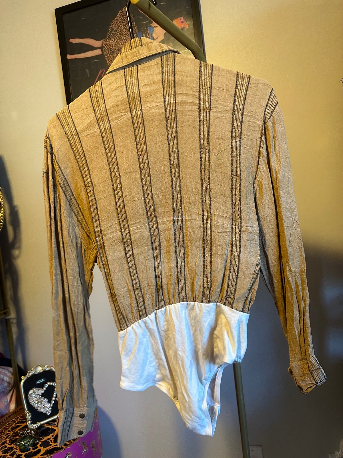 IIF Tan Western Buckle Bodysuit