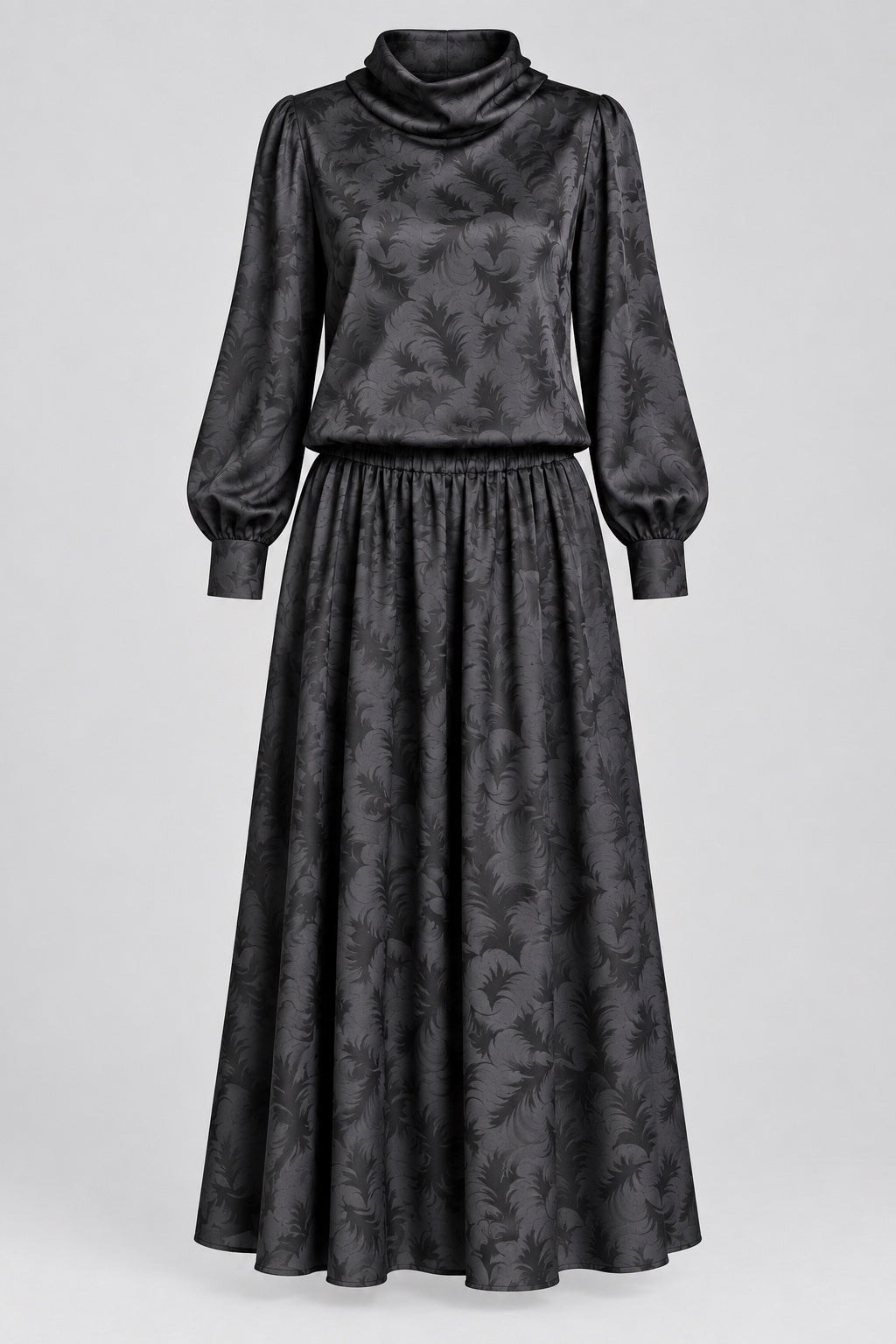 Tonal Floral Two-Piece Skirt Set