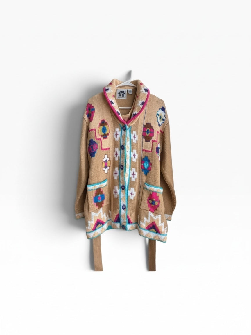Storybook Vintage Southwestern Knit Top & Cardigan Set
