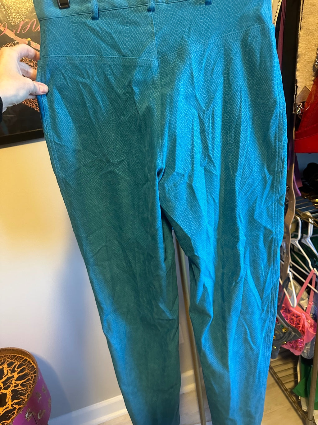 Vintage Cache Teal Two-Piece Vest & Pants Set