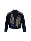 Vintage G.A.R. Embellished Denim Jacket – Dark Wash