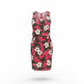 Pink Floral Silk Top & Skirt Set