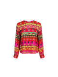 Vintage Dana Buchman Silk Baroque Print Blouse