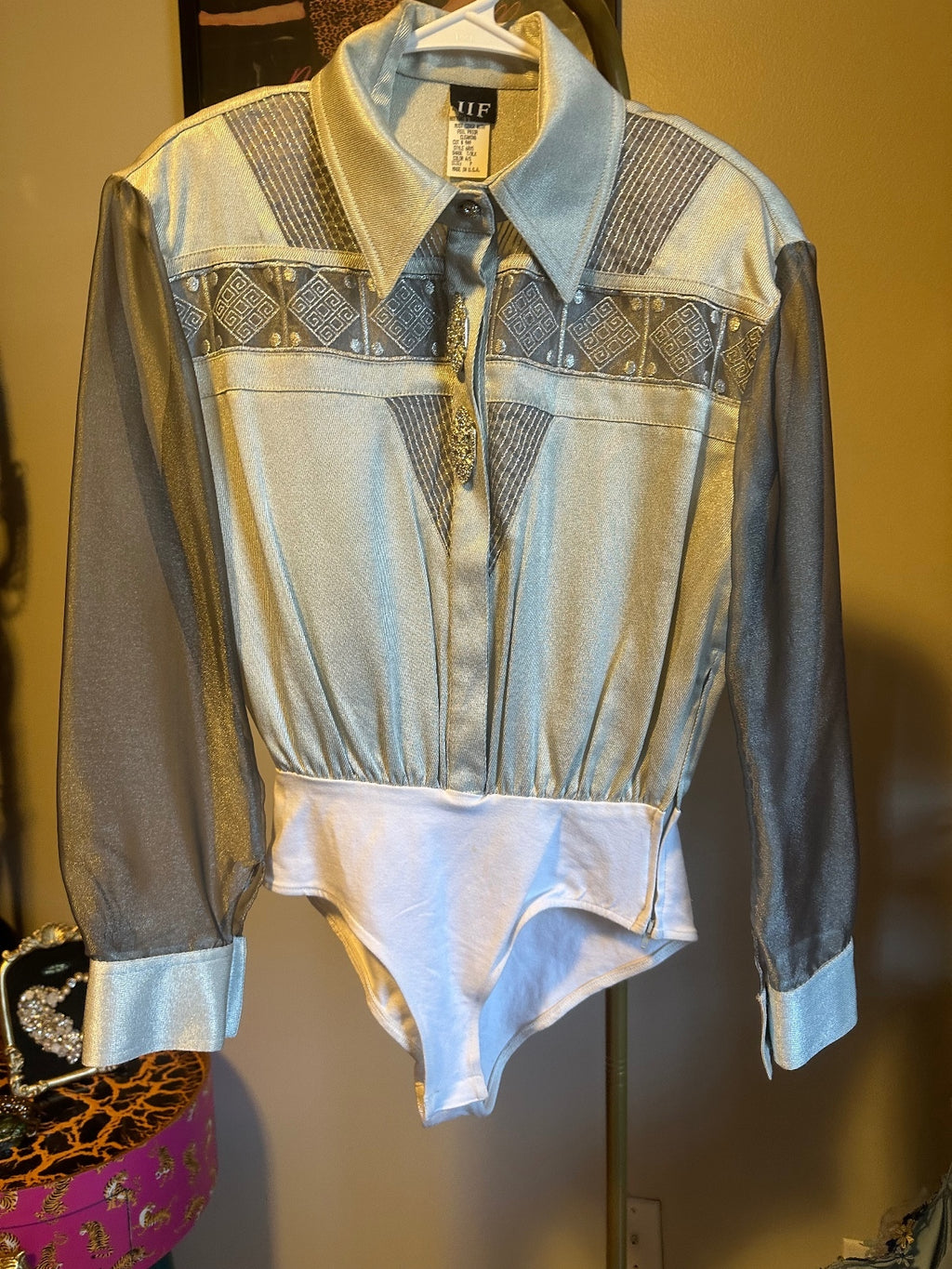 Vintage IIF Metallic Western Bodysuit