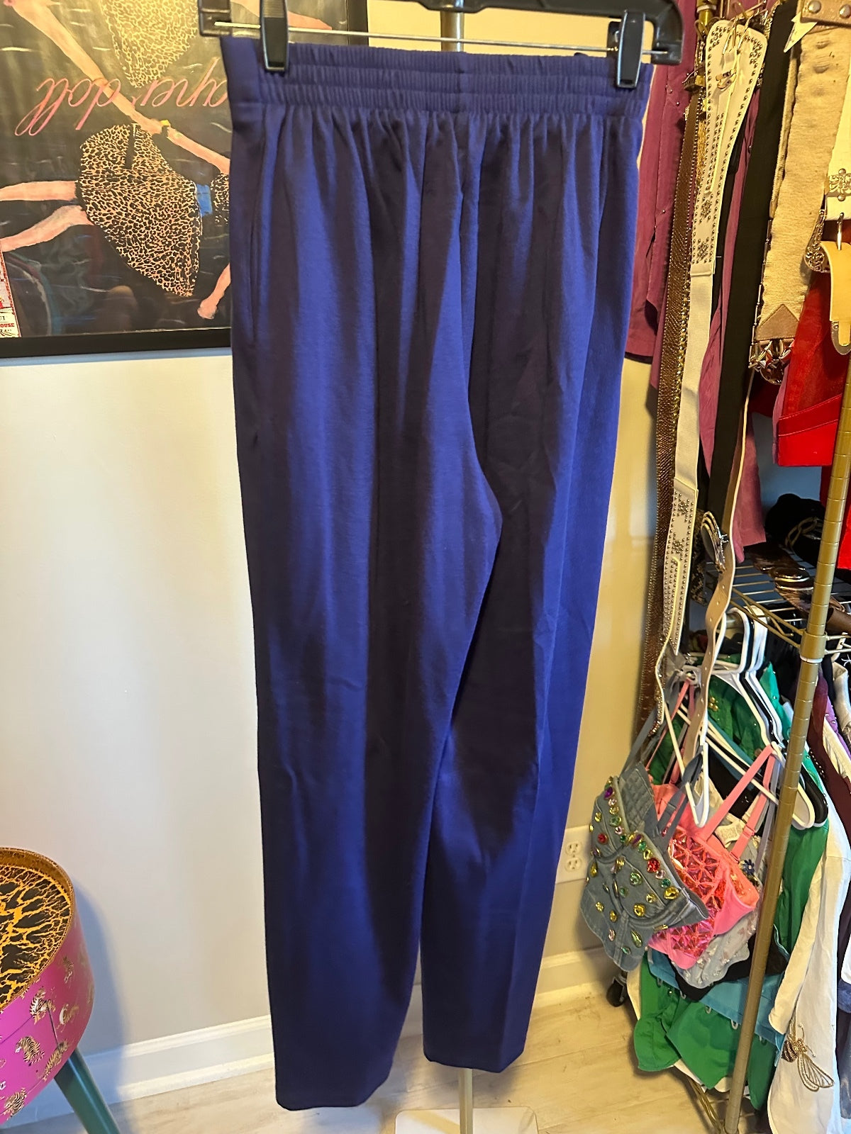 Vintage IB Diffusion Navy Blue Embellished 2-Piece Tracksuit Set