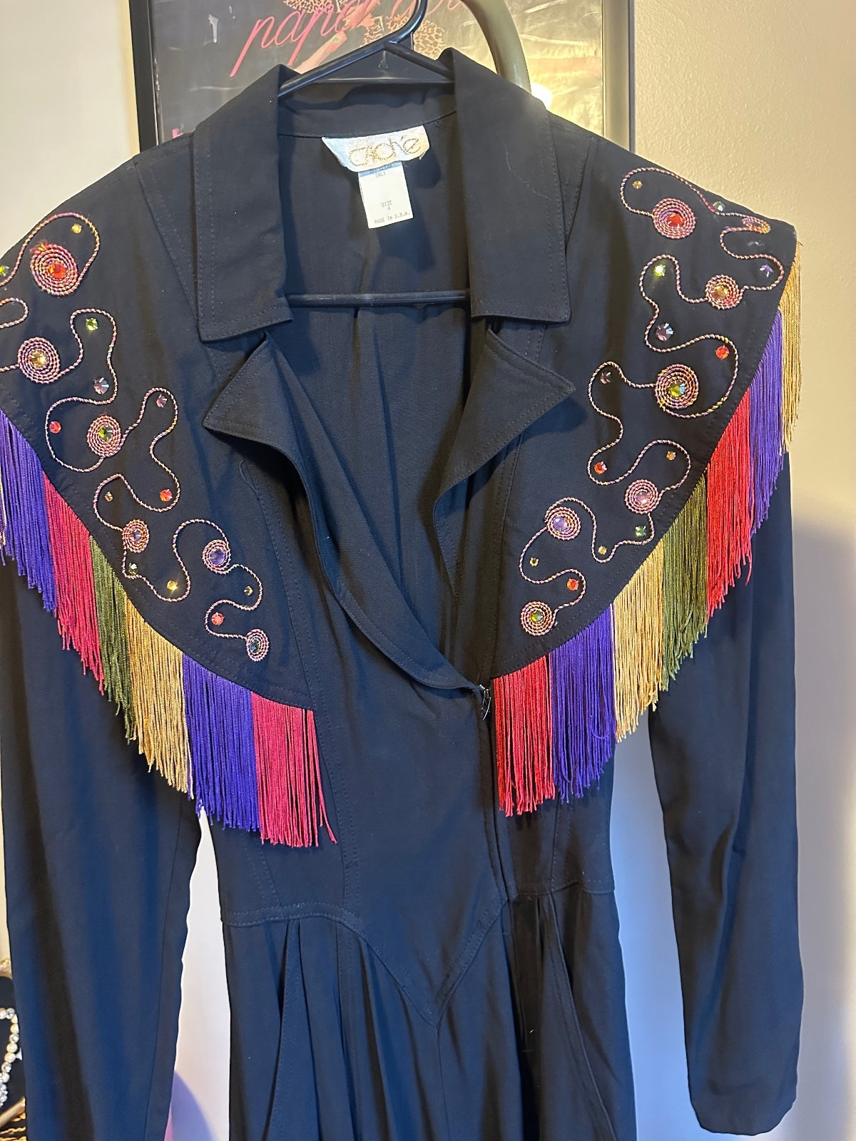 Vintage Cache Embellished Fringe Jumpsuit