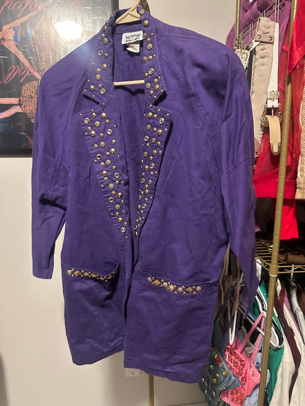 Rio Purple Embellished Blazer