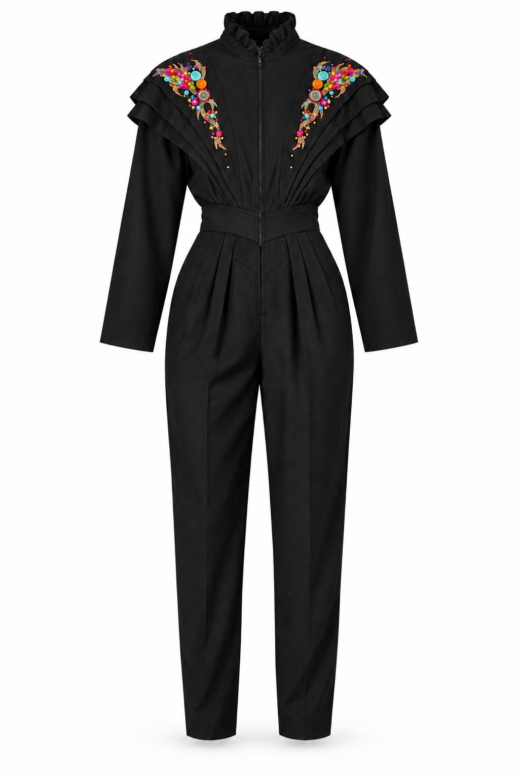 Vintage IIF Black Embellished Jumpsuit