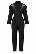 Vintage IIF Black Embellished Jumpsuit