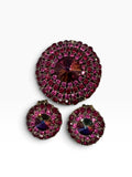 Vintage Weiss Rhinestone Brooch & Earrings Set | 1950s–60s
