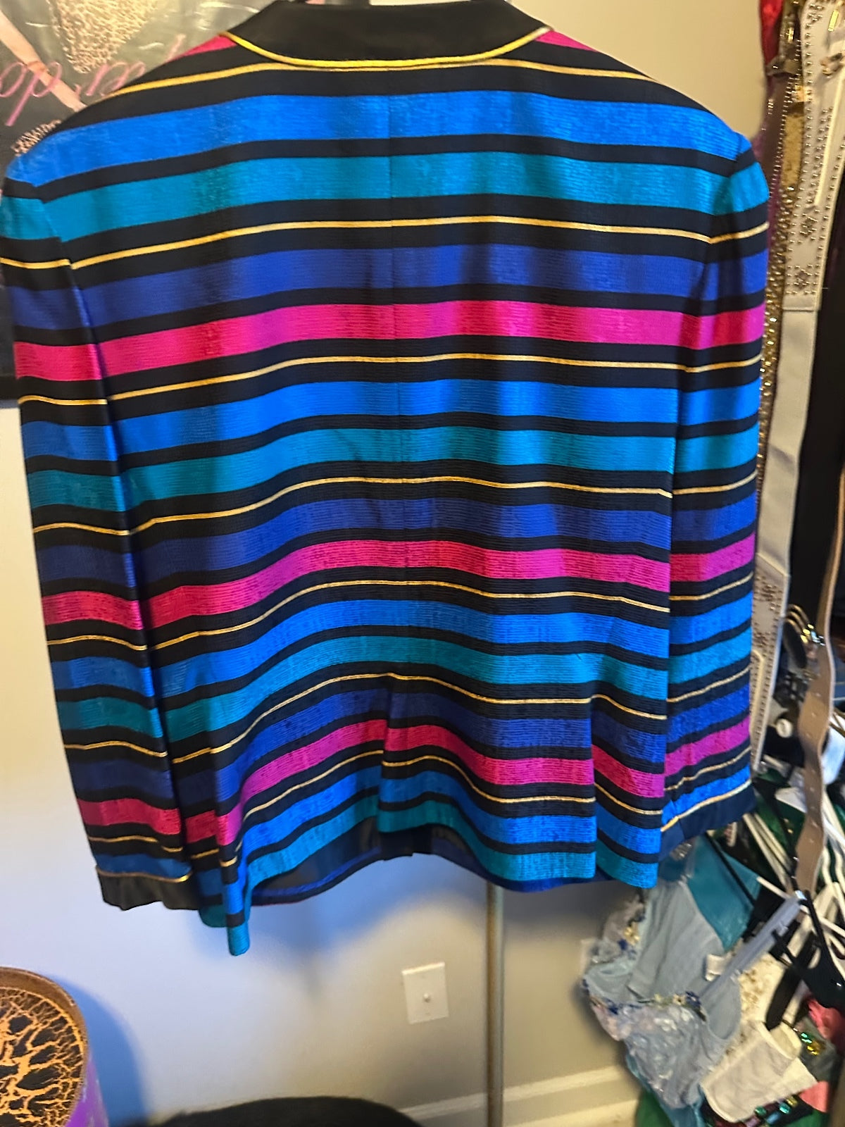 Vintage Multicolor Striped Two-Piece Suit