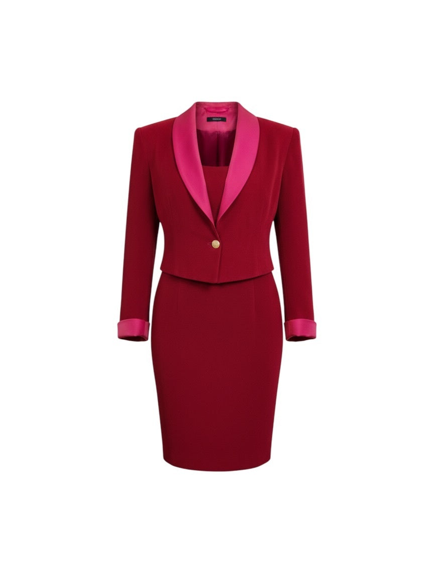 Vintage Dana Buchman Silk 3-Piece Skirt Suit Set