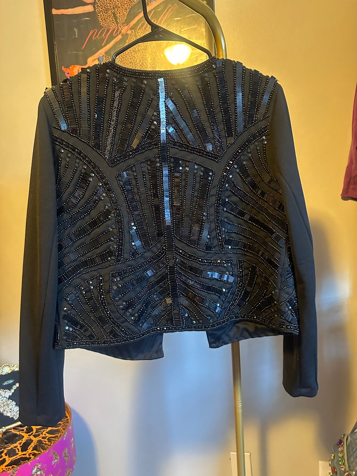 Caché Black Beaded Jacket